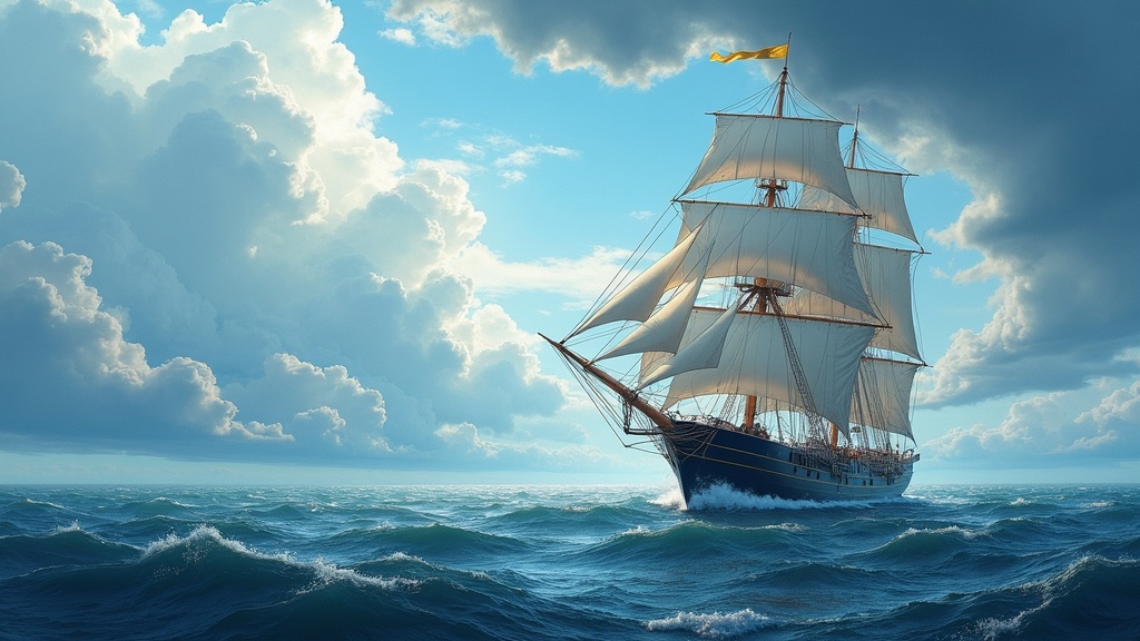 view-of-a-cloudy-sky-and-choppy-ocean-from-the-bow-of-a-sailboat